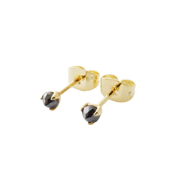 Tiny Black Iron Ore Solitaire Studs