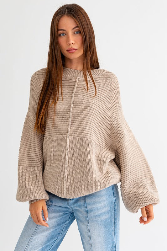 Elevated Ribbed Knitted Sweater
