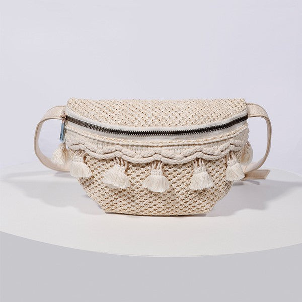 Esme Crochet Tassel Sling Bag