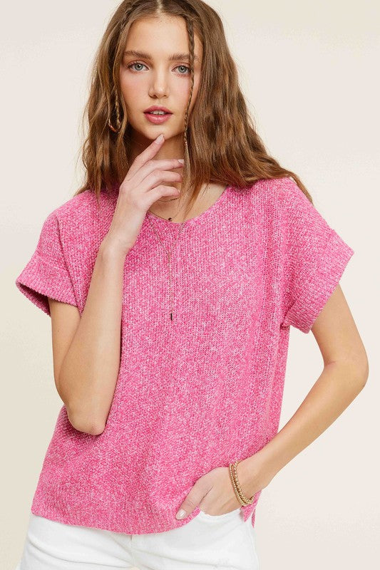 Short Sleeve Sweater Top