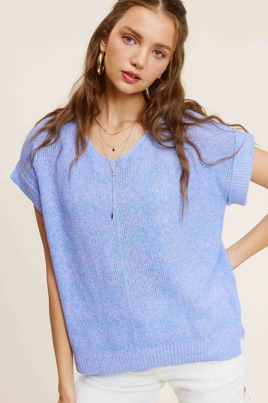 Short Sleeve Sweater Top