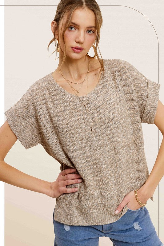 Short Sleeve Sweater Top