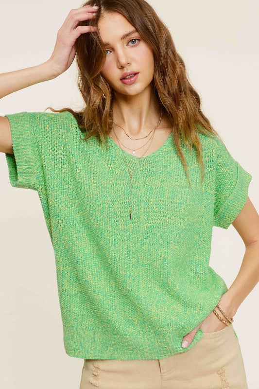 Short Sleeve Sweater Top