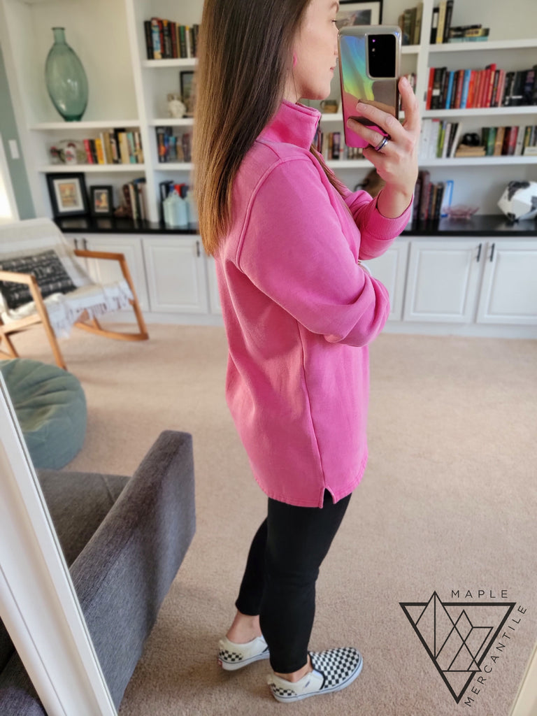 Miley Vintage Pullover - Hot Pink