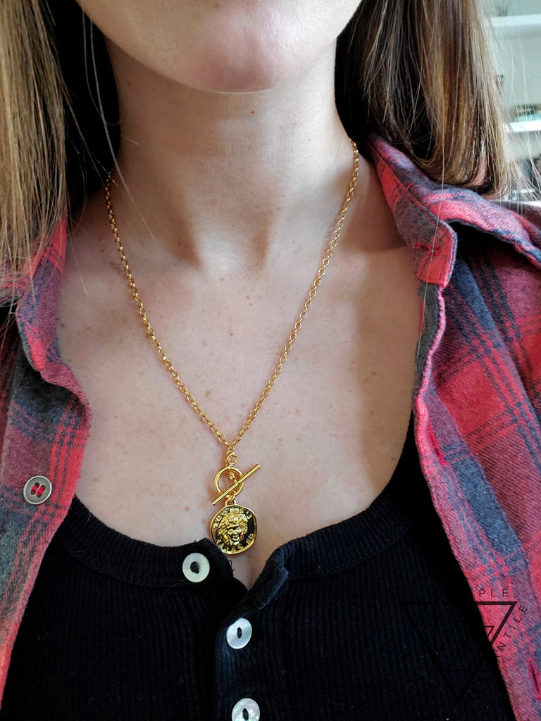Bright Gold Coin Necklace