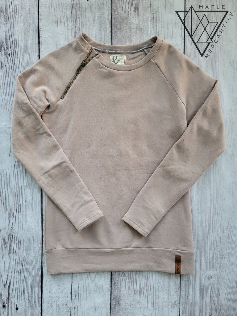 Ampersand Avenue Side Zip pullover - Dusty Mauve