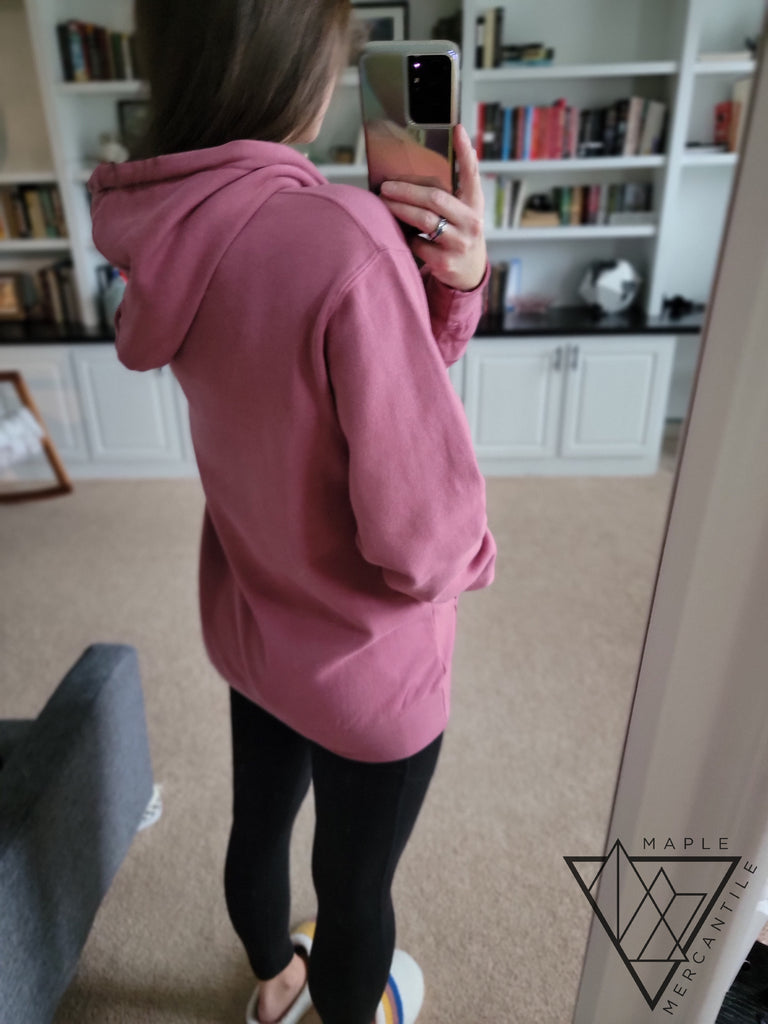Relaxed Fit Pullover Hoodie - Begonia Pink