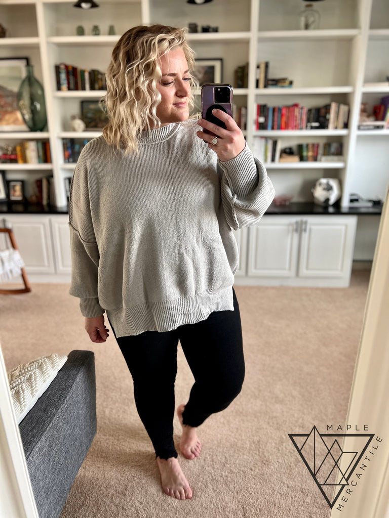 Midtown Knit Sweater - Grey