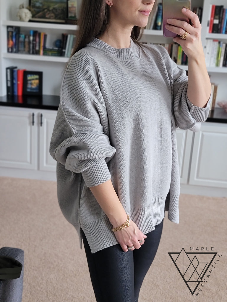 Midtown Knit Sweater - Grey