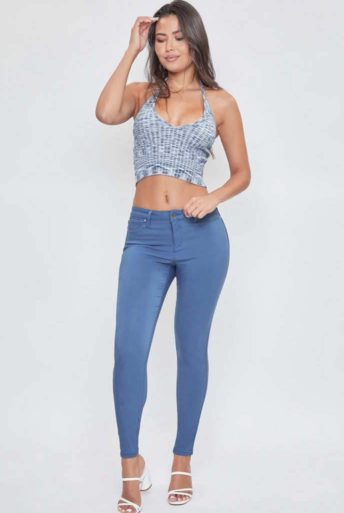 Hyperstretch Mid-Rise Skinny Jean - Electric Blue