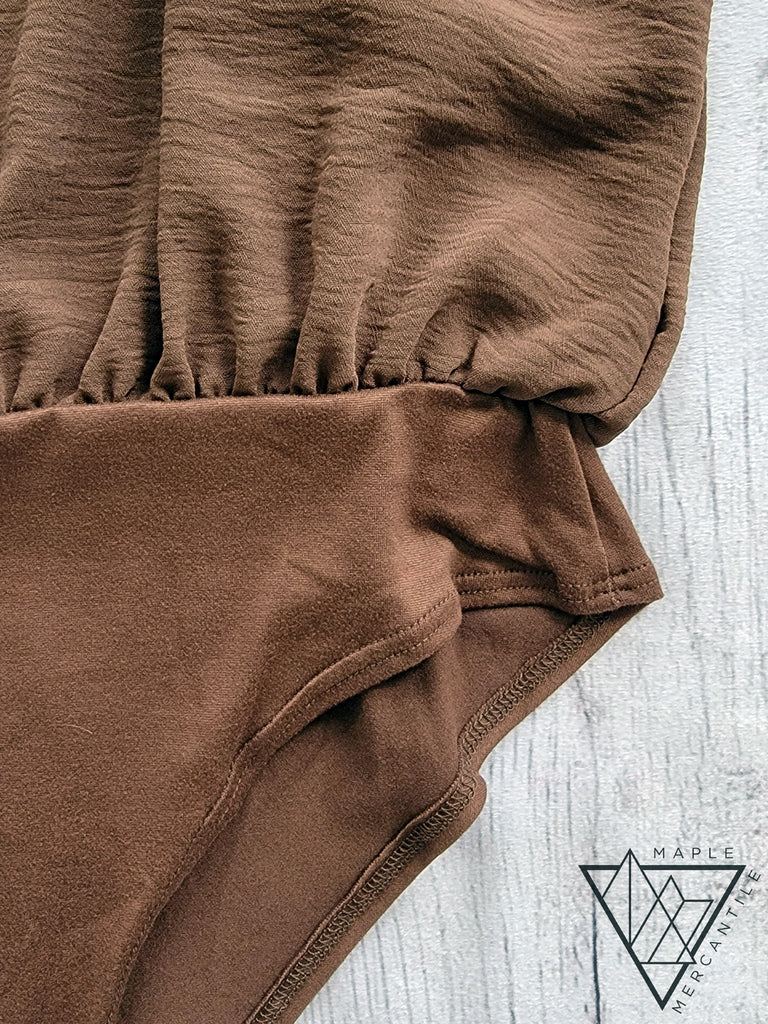 The Tunic Bodysuit - Brown